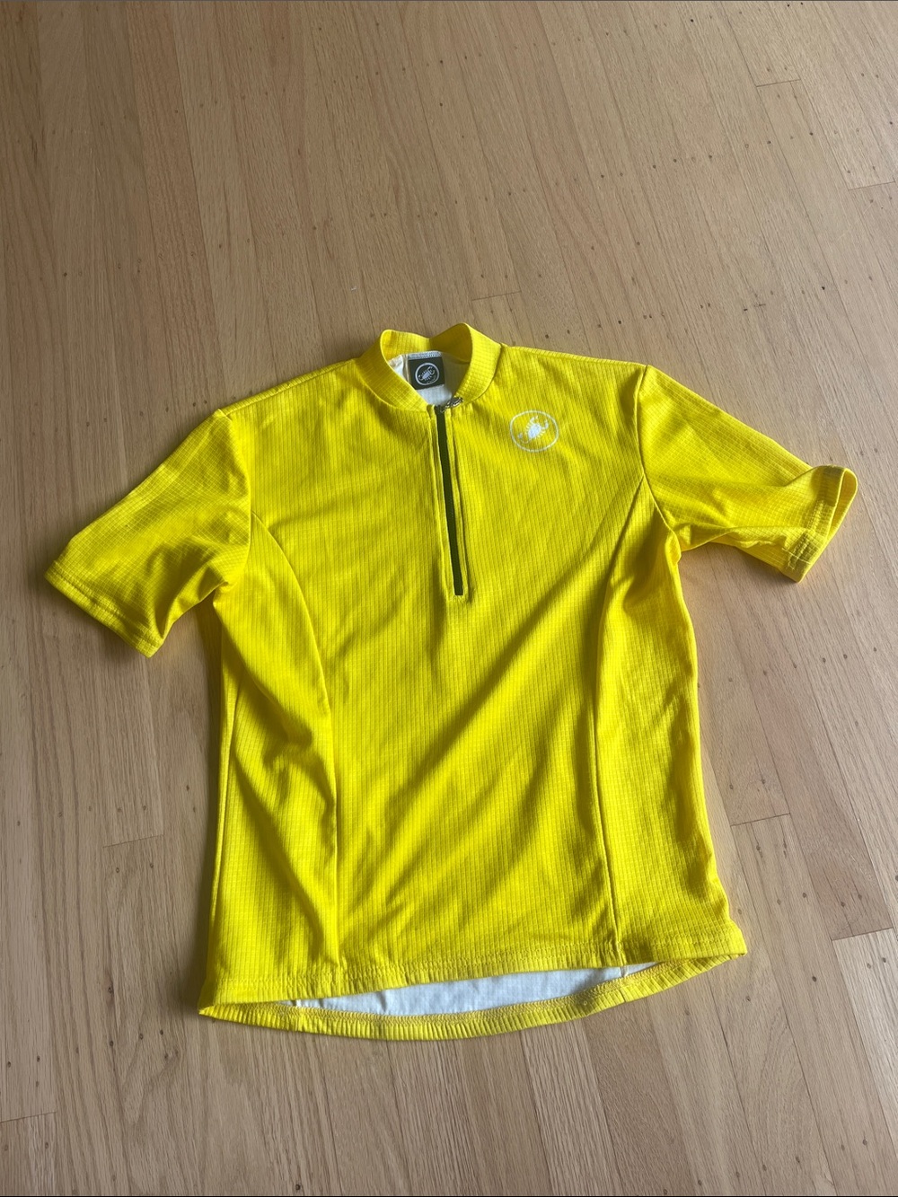 Women's Short Sleeve High-Visibility Cycling Tee - Yellow